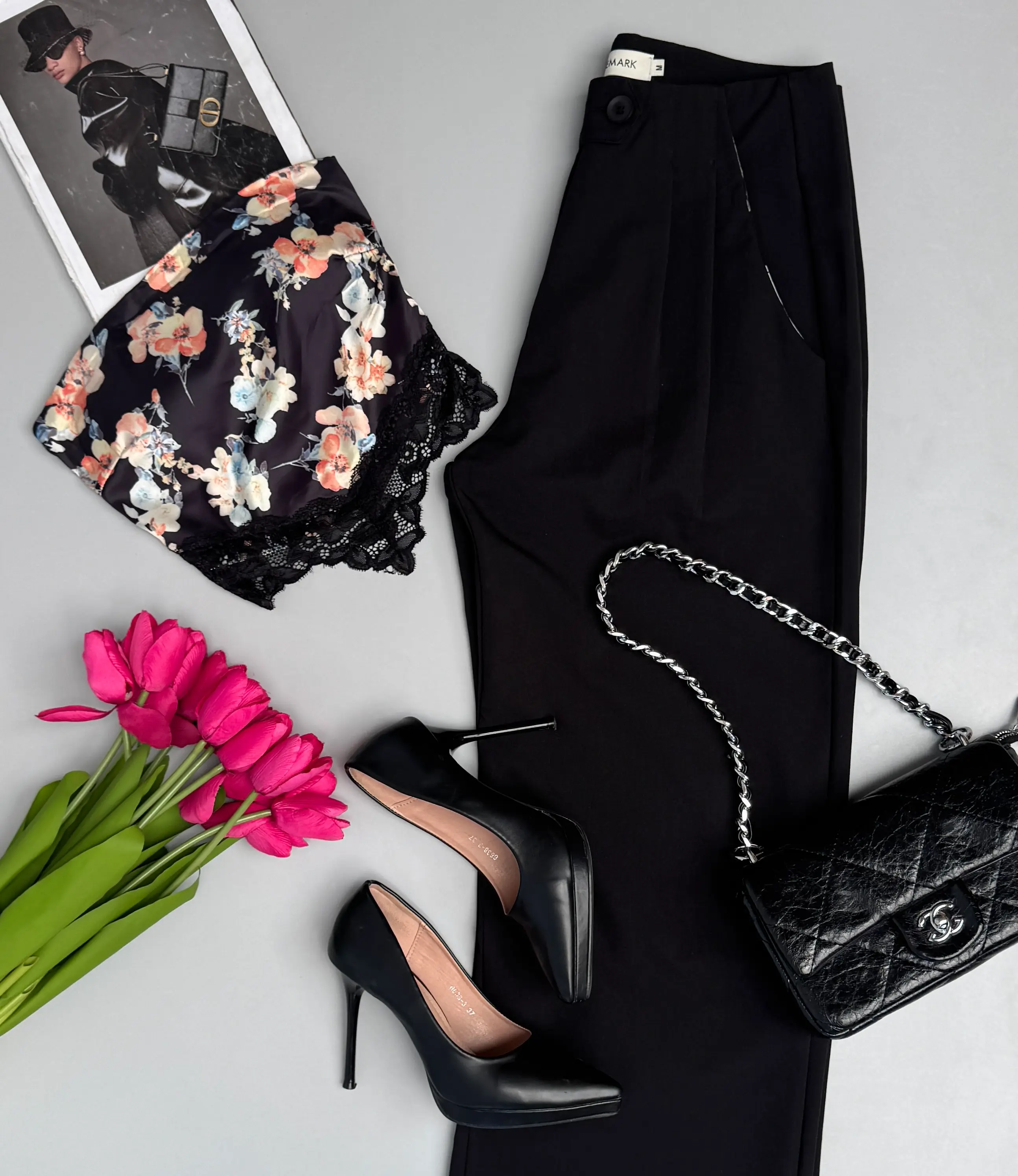 BMK108-81 Pleated Flared Formal Pant