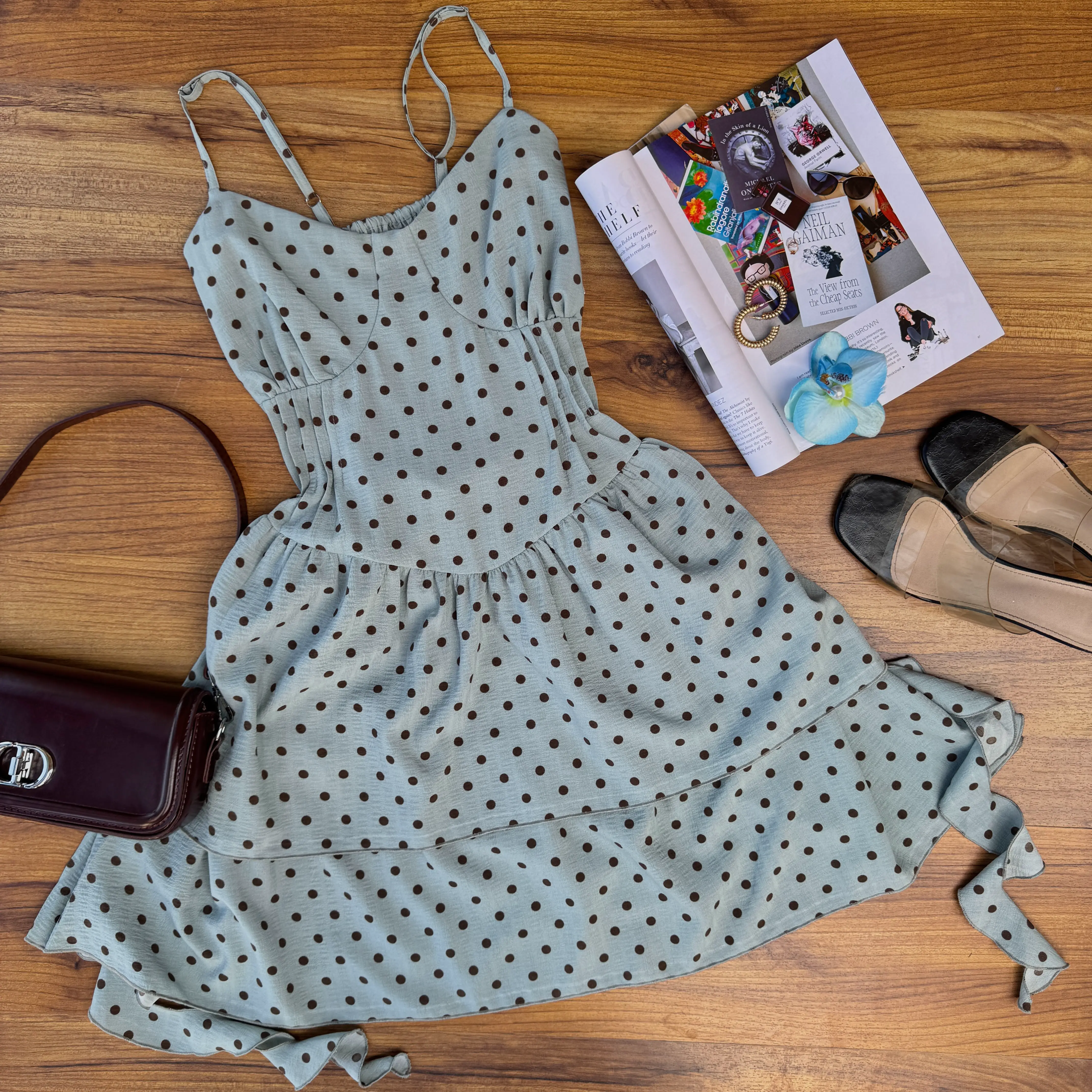 HB25-60 Tiered Polka Dress 