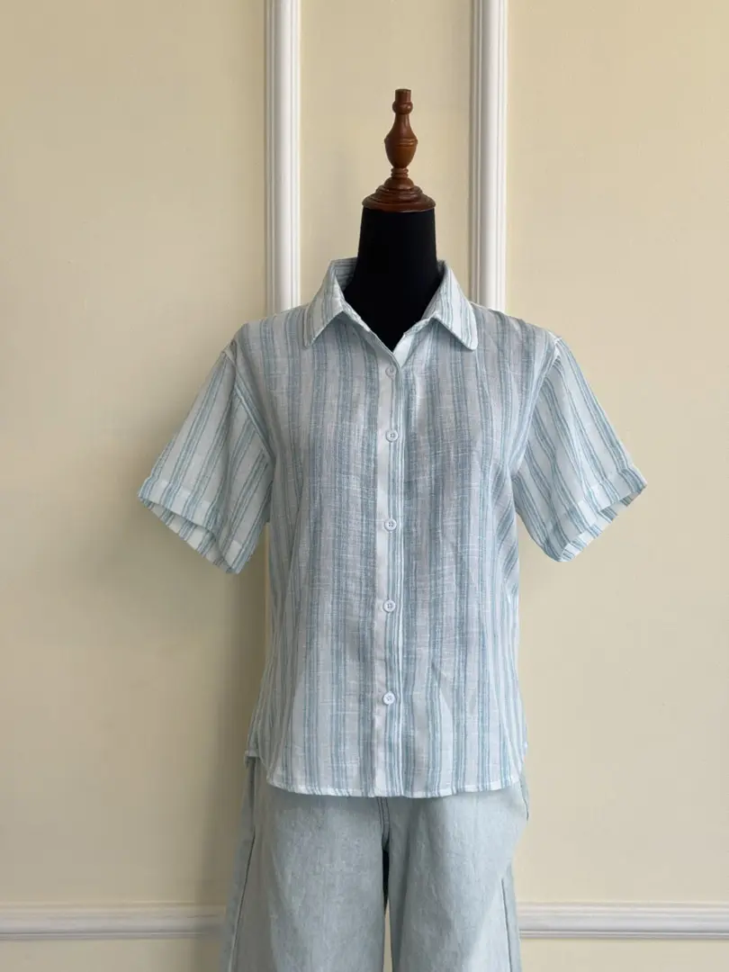 HB SS25-252 HALF SLEEVE LINEN SHIRT