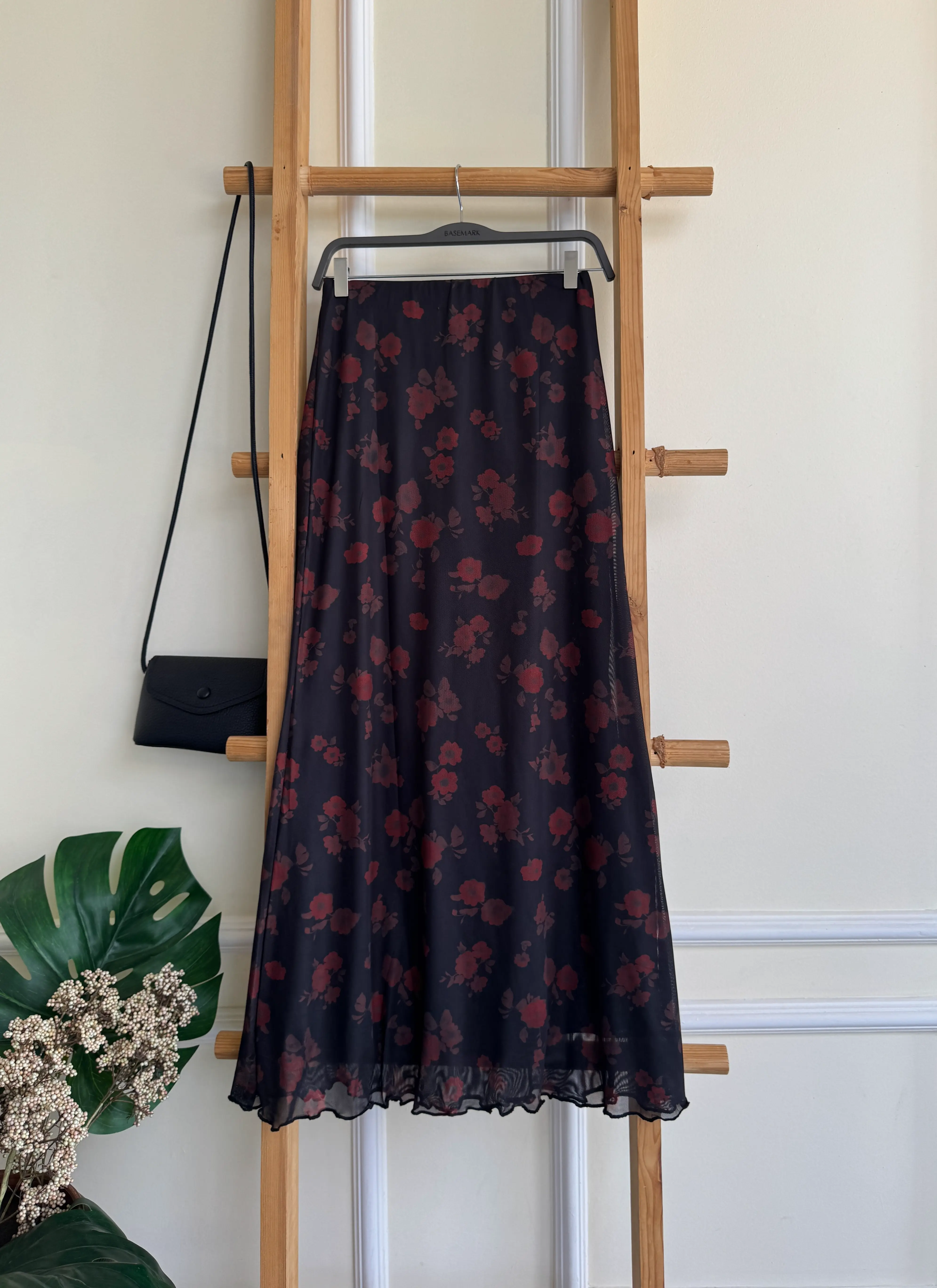 BMKS SS25-18 SHEER MESH MAXI SKIRT