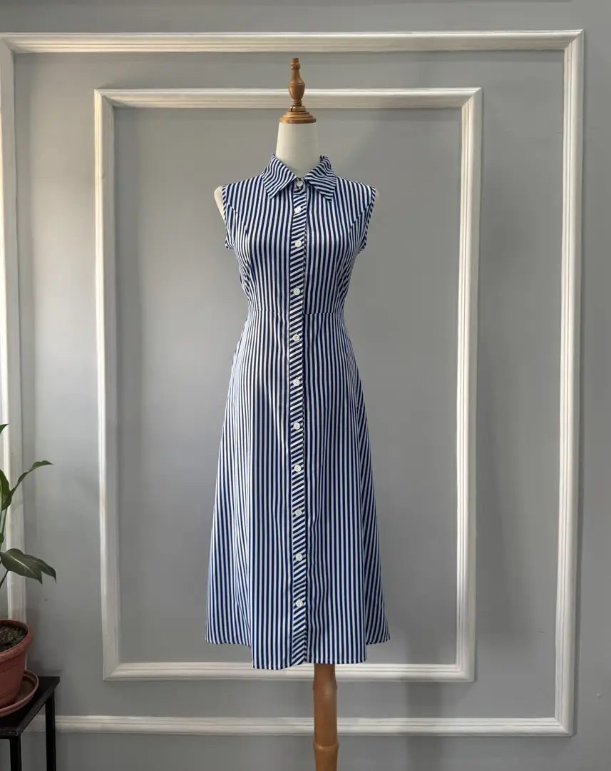 HB SS25-293 STRIPE LONG DRESS