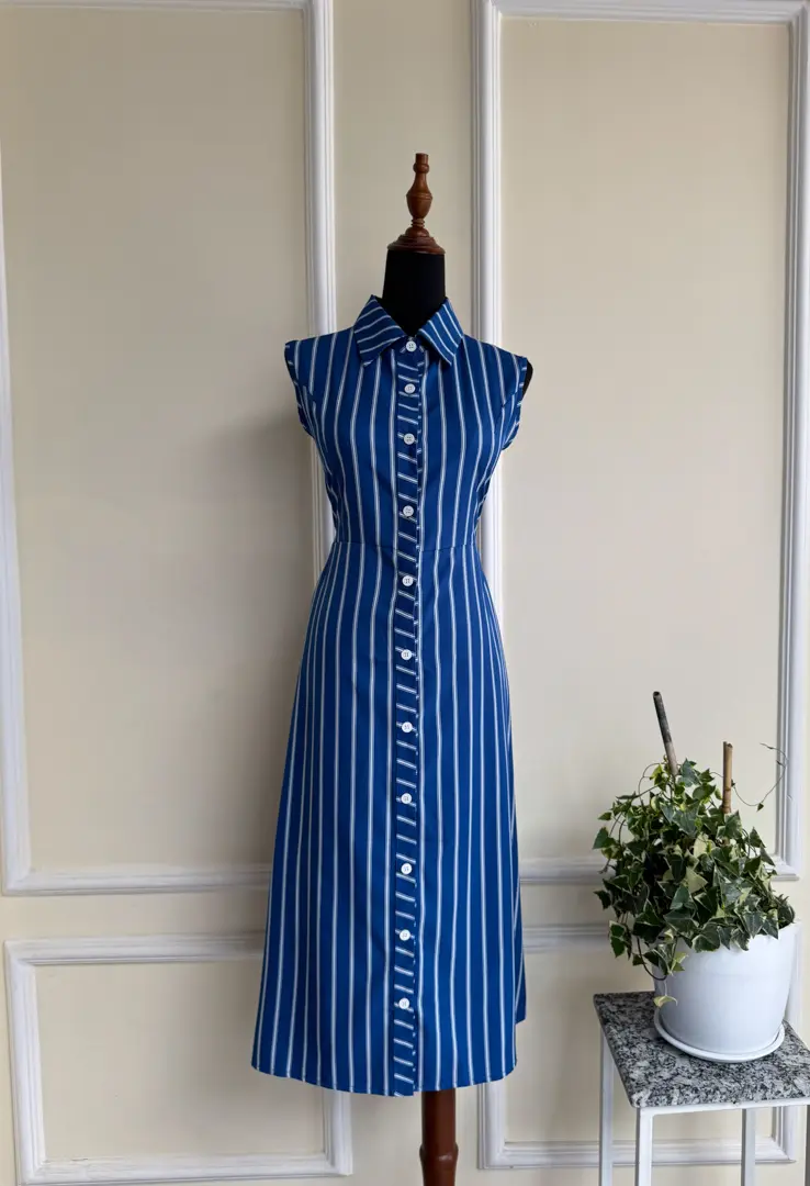 HB SS25-232 STRIPE DRESS