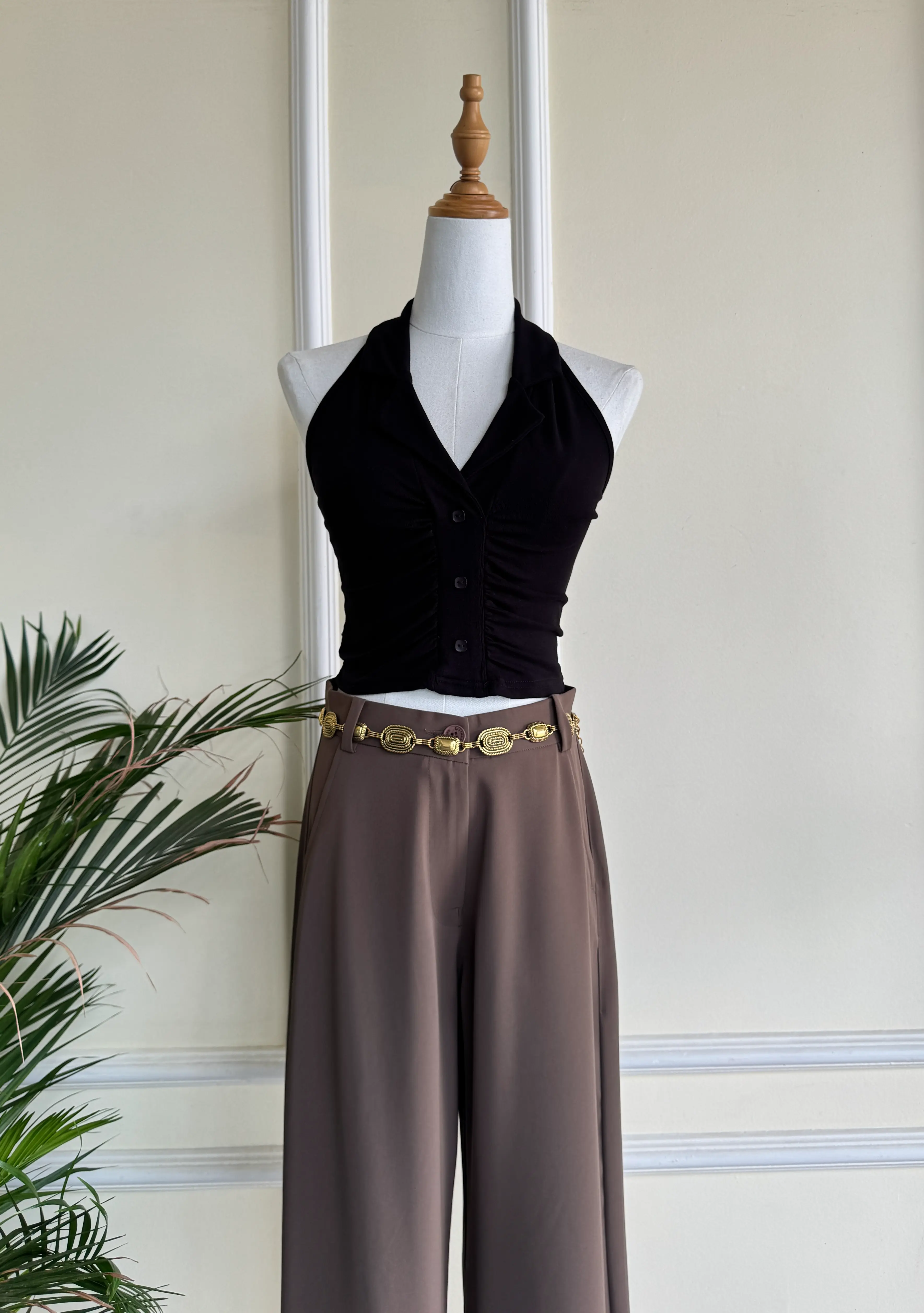 HB SS25-208 WHIMSY HALTER TOP