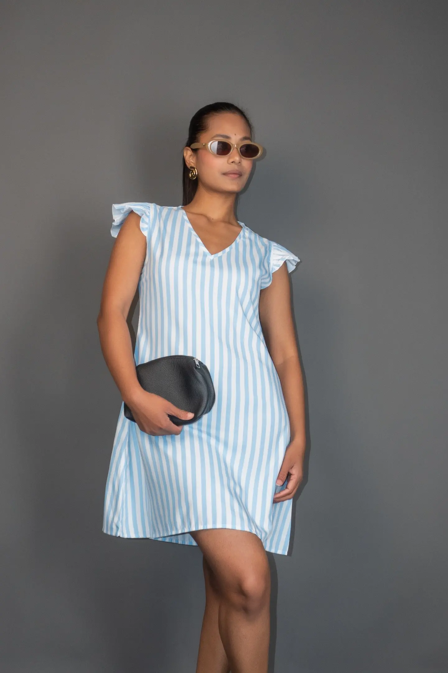 HB SS25-251 STRIPE A LINE DRESS