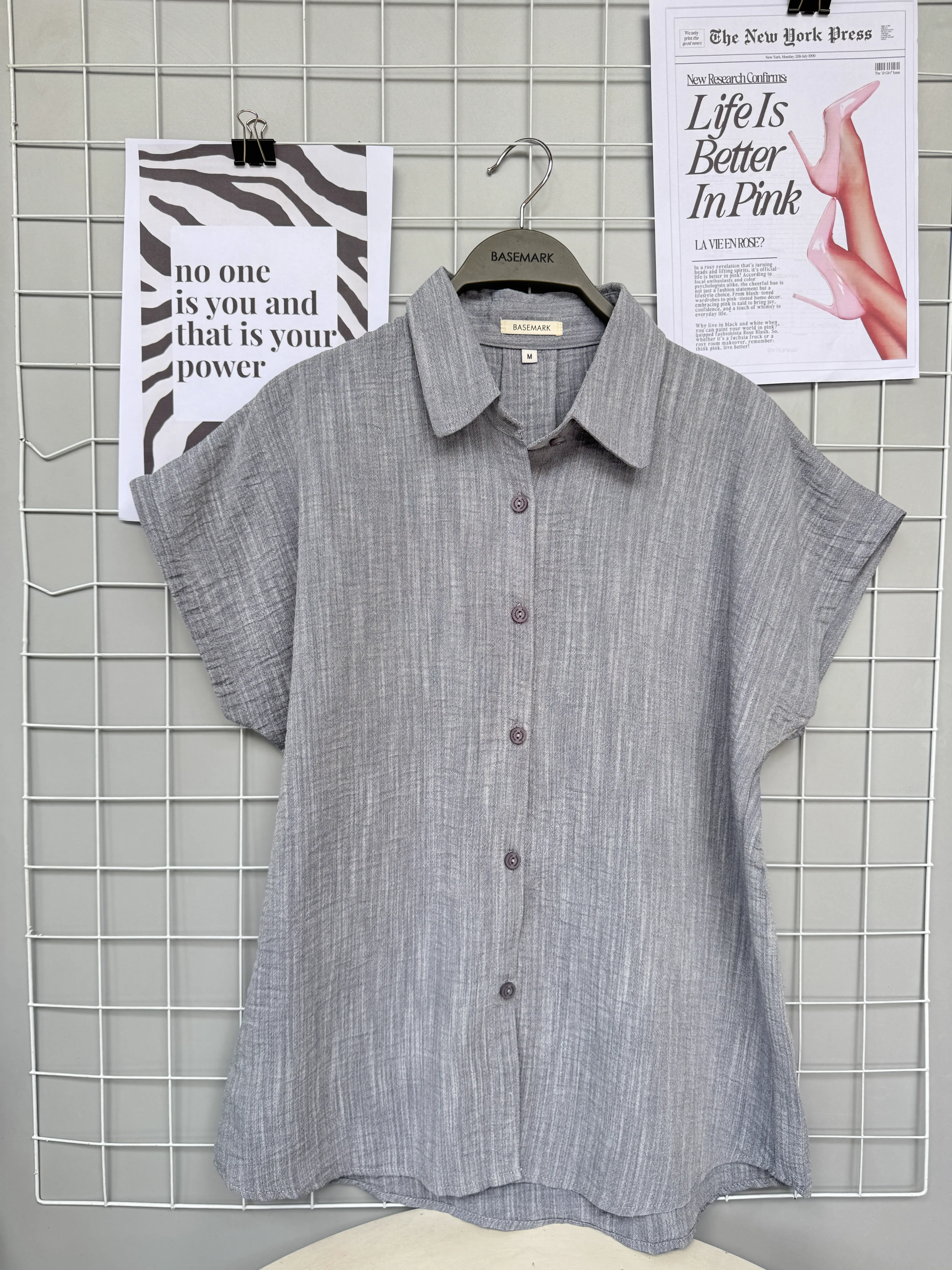 HB SS25-273 LINEN KIMONO SHIRT