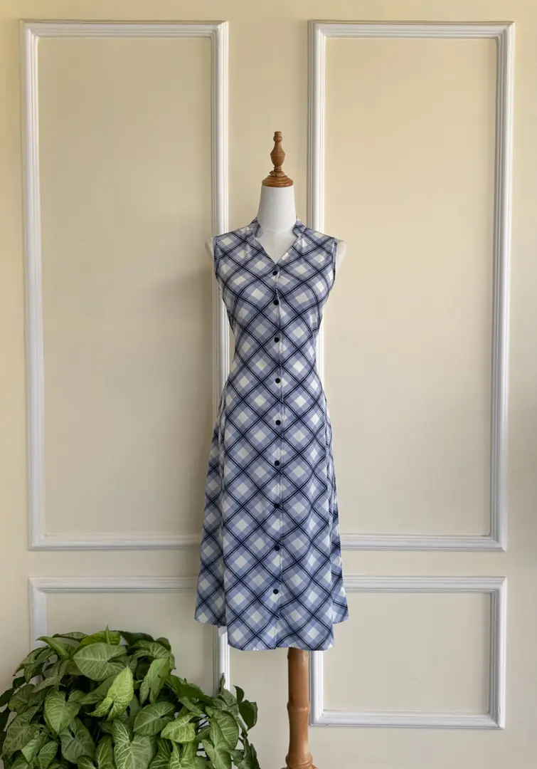 HB SS25-303 CHECKERED DRESS