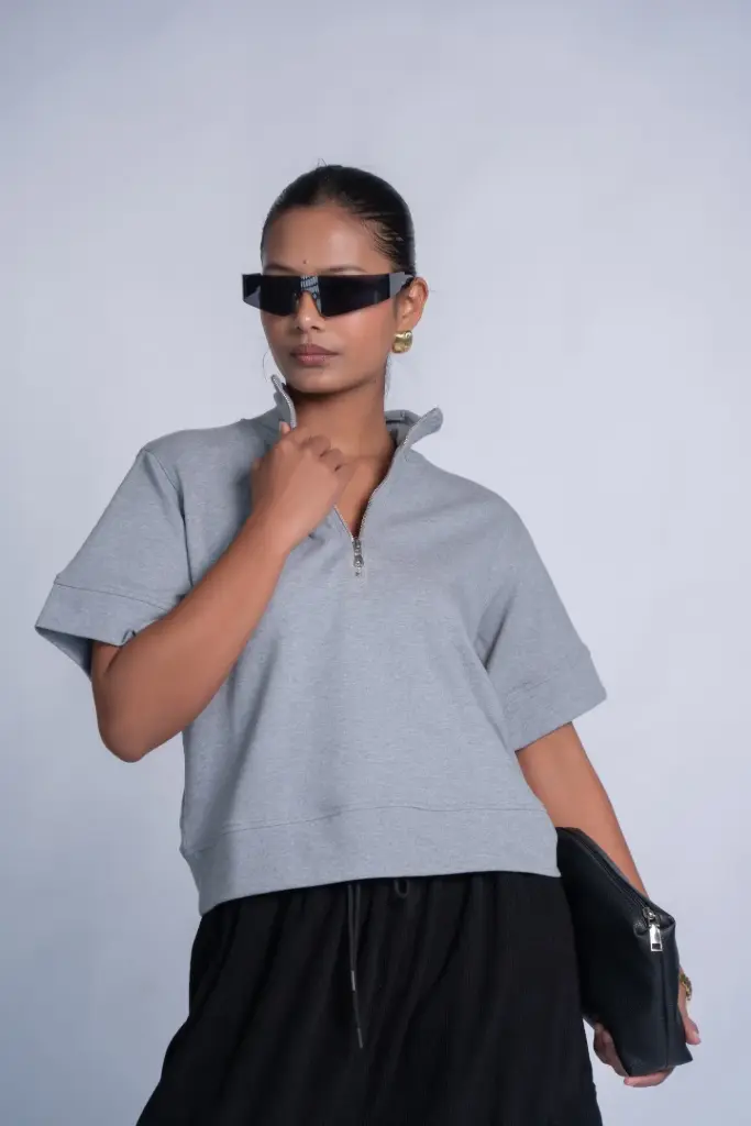HB SS25-430 QUARTER ZIP UP SWEATSHIRT