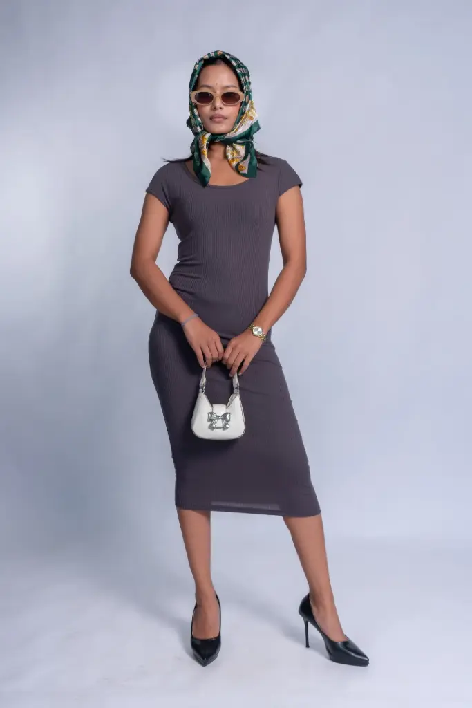HB SS25-443 CAP SLEEVE BODYCON