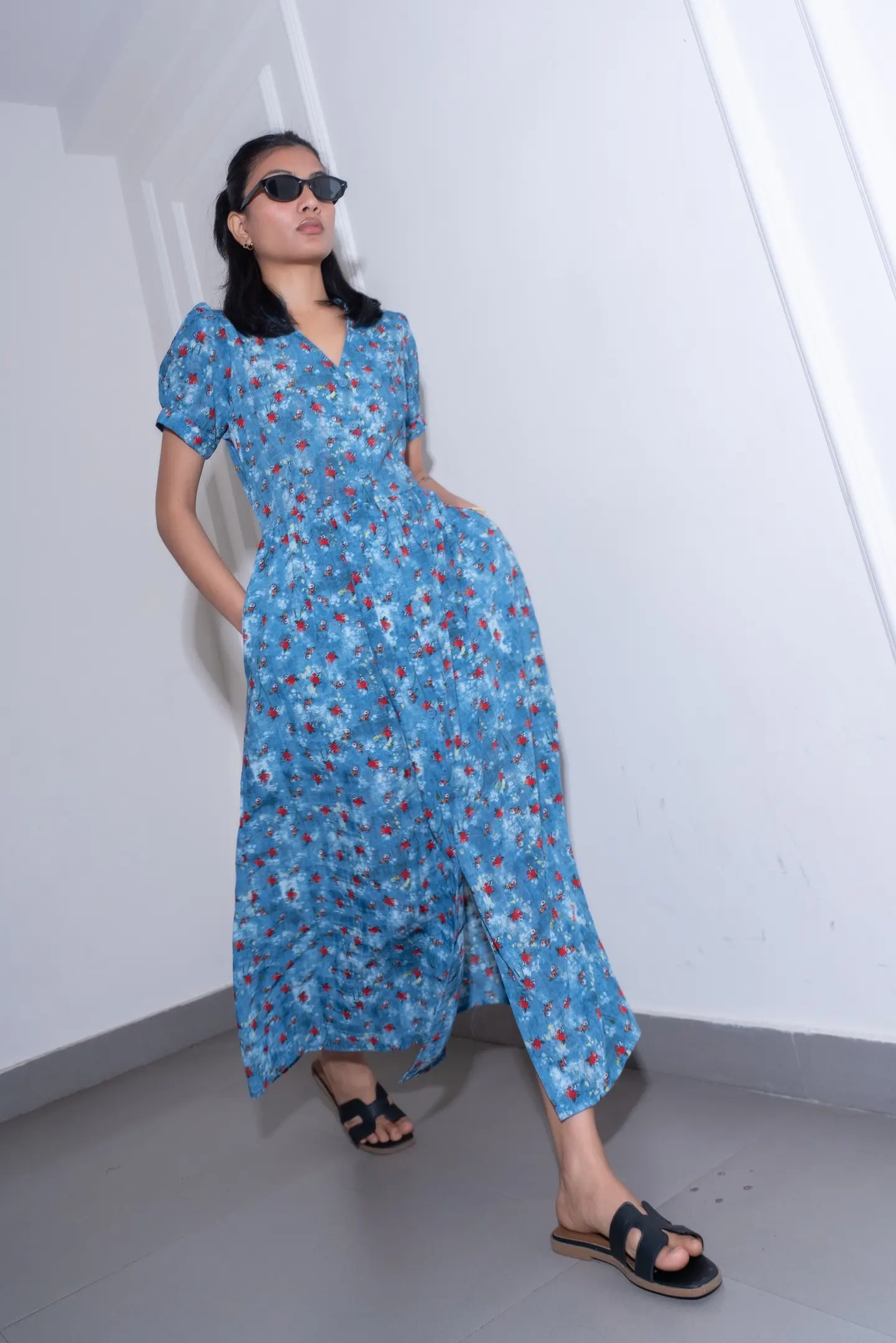 HB SS25-449 CHIFFON SHIRT DRESS