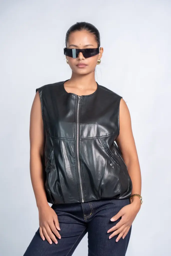 3.44150 2510 PU HALF JACKET (BLACK)