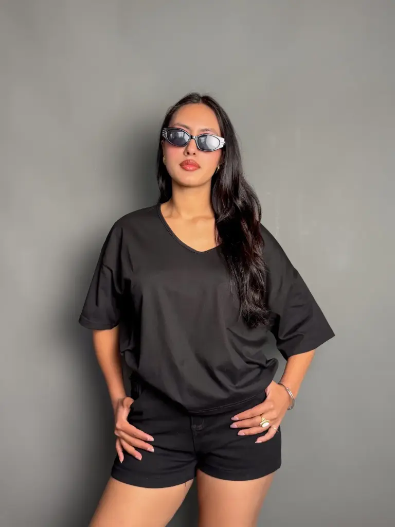 3.50719 BMO SS25-87 CROP T-SHIRT (BLACK, M)
