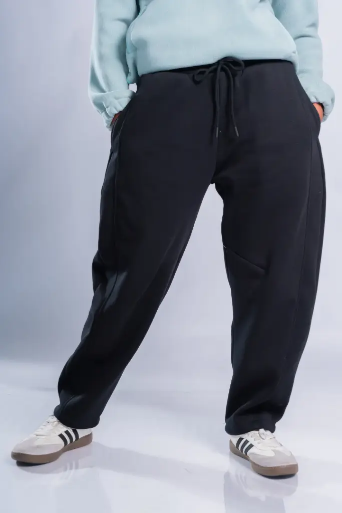 3.56666 HB AW25-86 PANEL BARREL TROUSER (BLACK, S)
