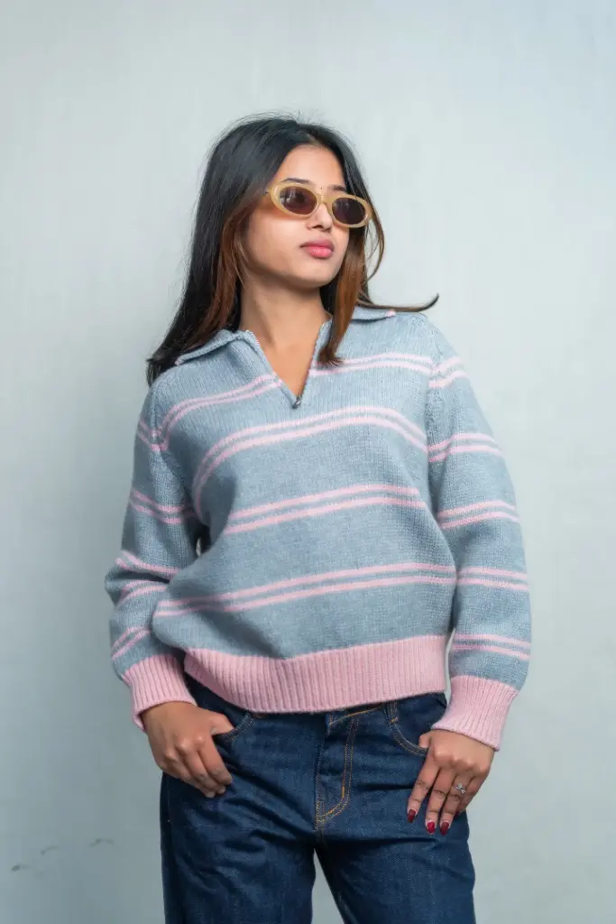 3.56985 EL04 LADIES SWEATER (GREY)