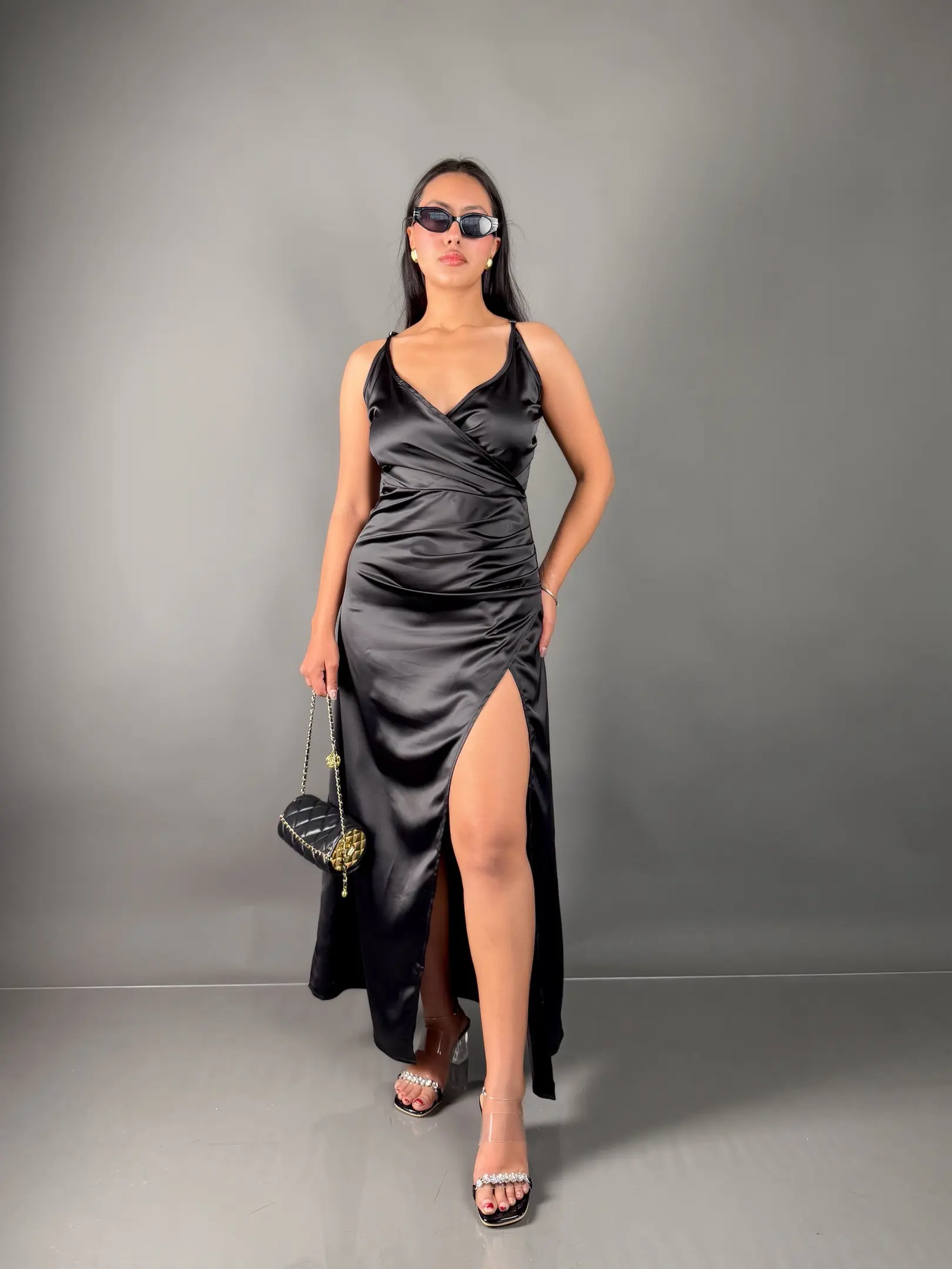 HB SS26-15 LYDIA SATIN DRESS