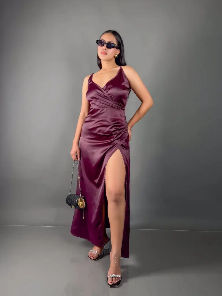 HB SS26-15 LYDIA SATIN DRESS