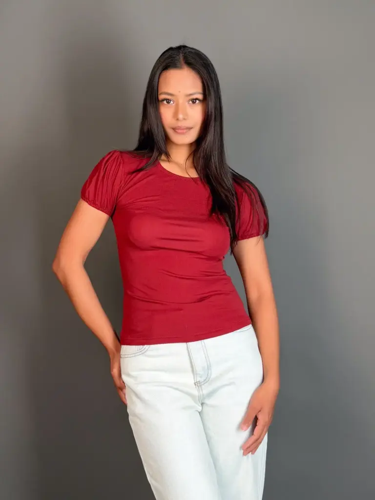 HB SS26-07 PUFF SLEEVE TOP