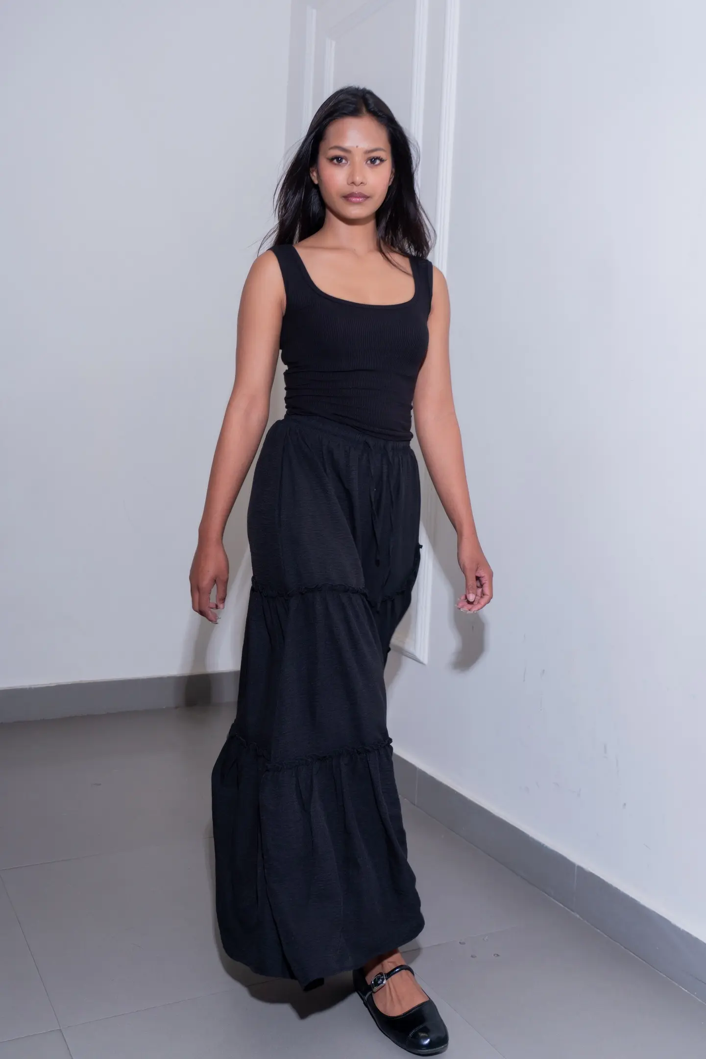 HB SS26-33 ASYMMETRIC MAXI SKIRT