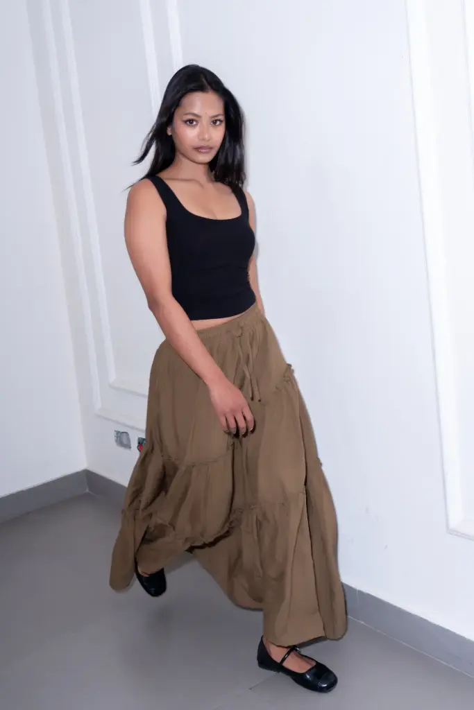 HB SS26-33 ASYMMETRIC MAXI SKIRT