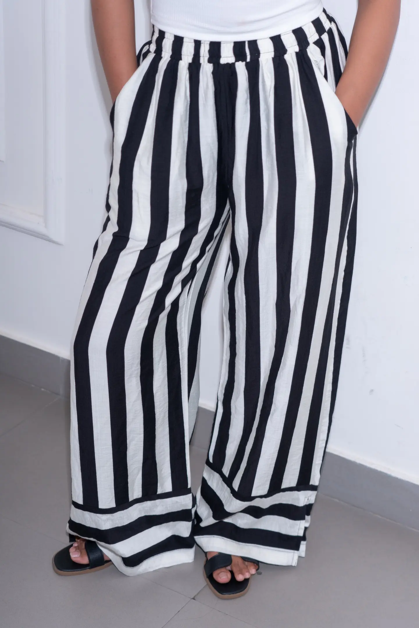 HB SS26-47 BOLD STRIPE PALAJJO