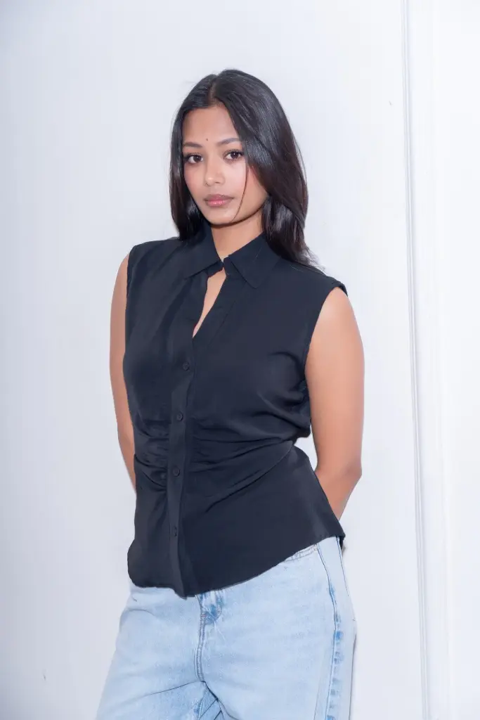 3.61108 HB SS26-23 ANNE SHIRT (BLACK, M)