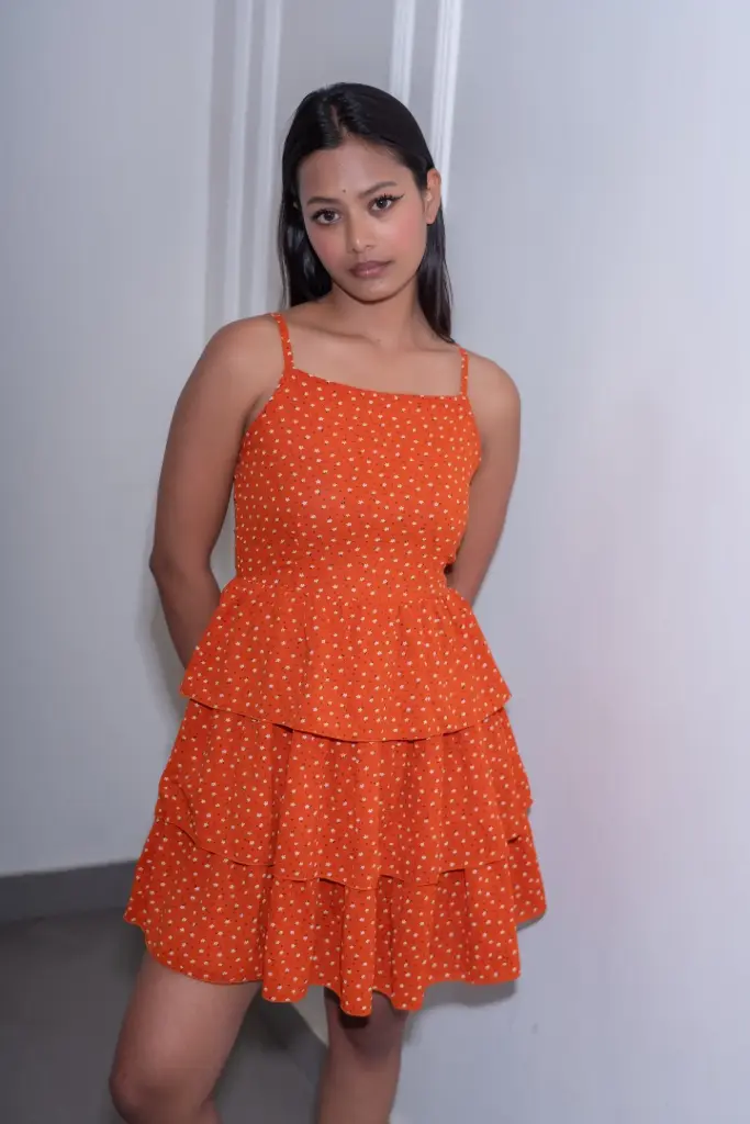 HB SS26-53 RUFFLE TIERED DRESS
