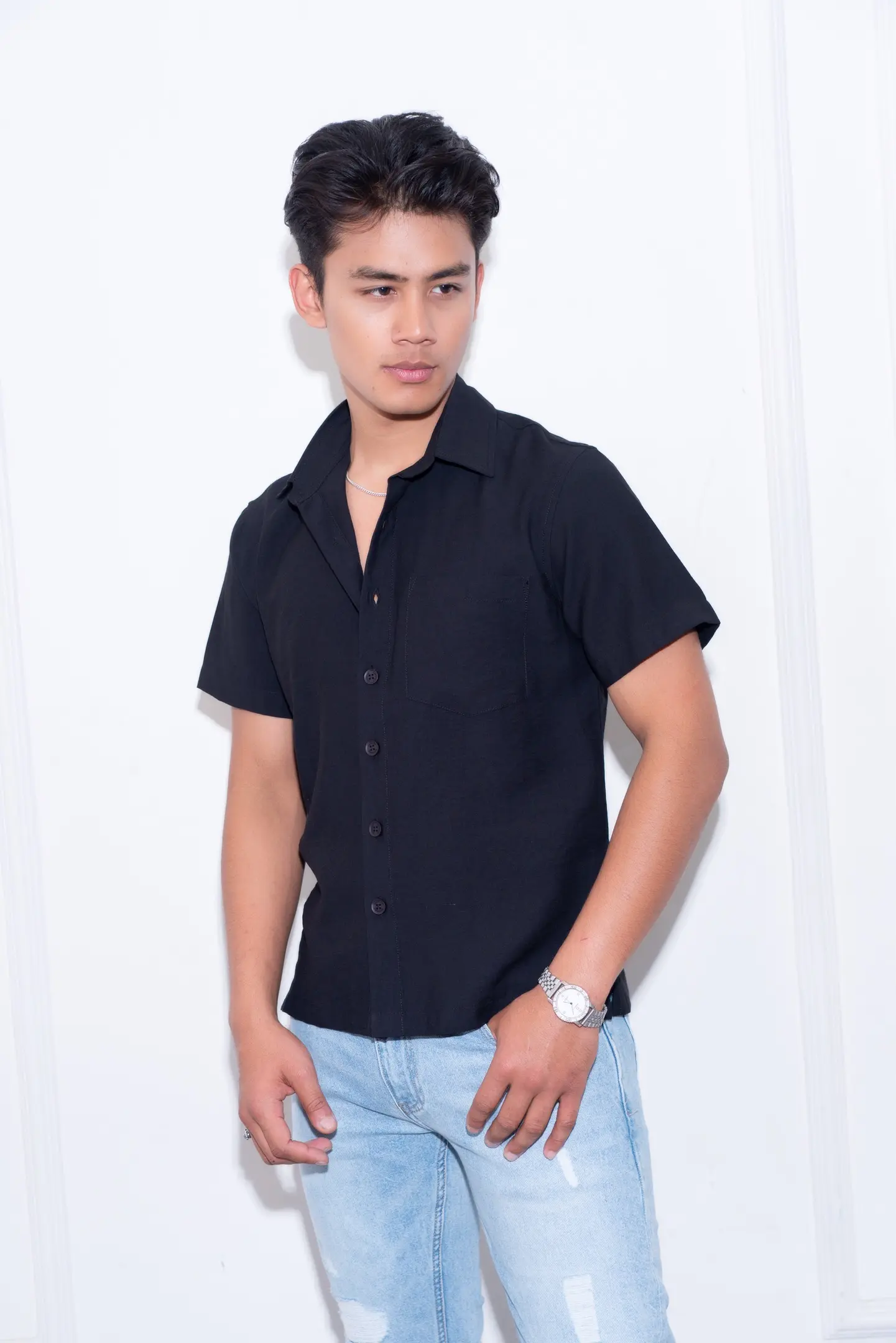 BMMO SS26-07 SOLID HALF SHIRT