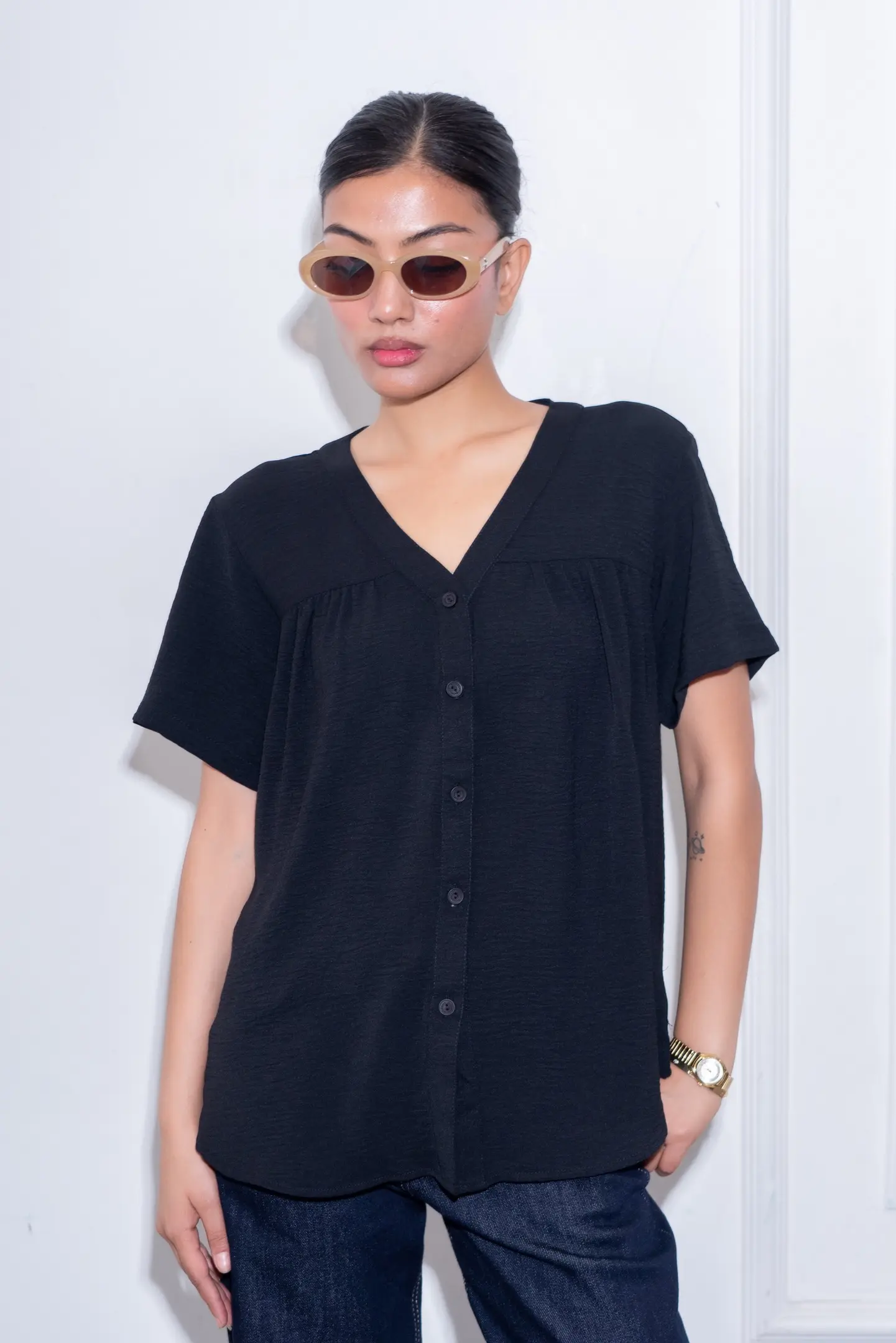 HB SS26-84 RUCHED TOP