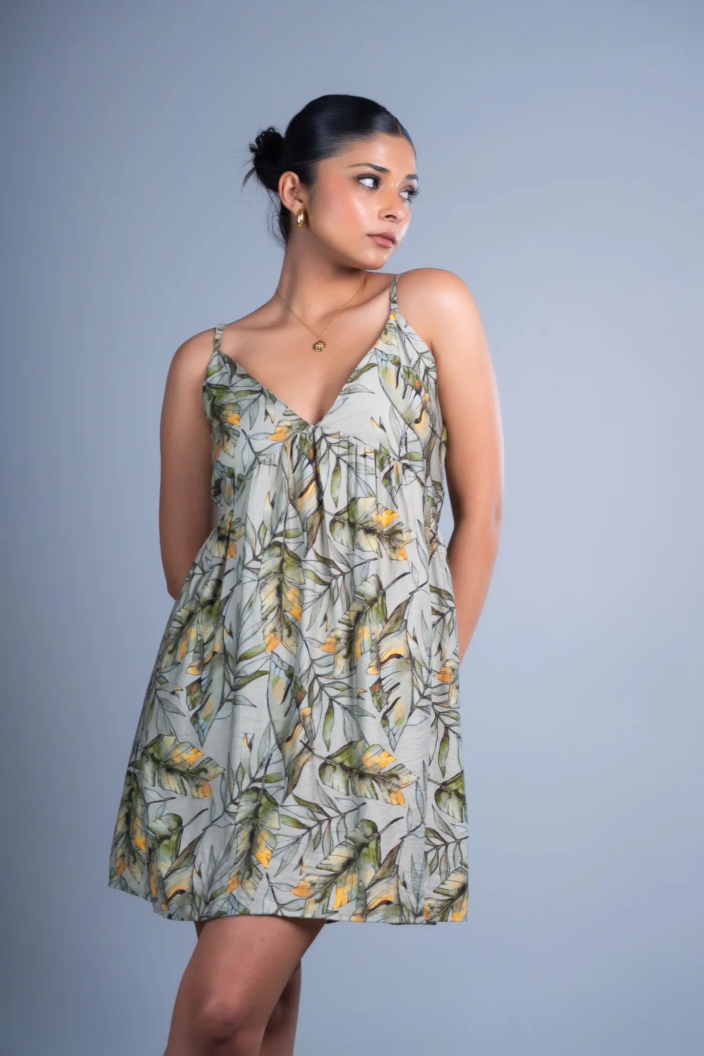 HB SS26-155 PALM SERENITY DRESS