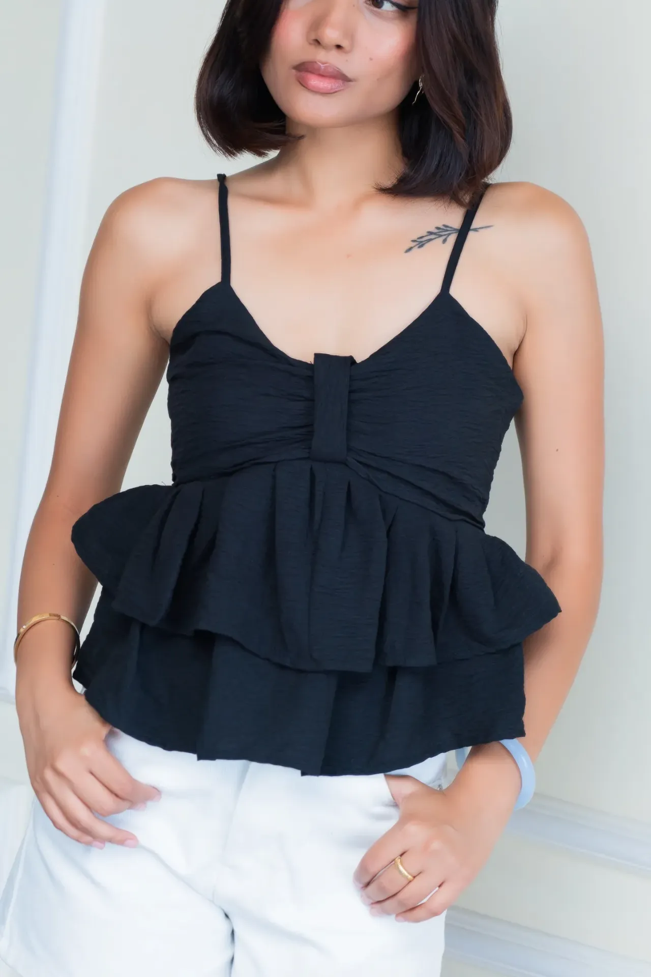 3.93800 HB SS26-240 BARBIE TOP (BLACK, S)