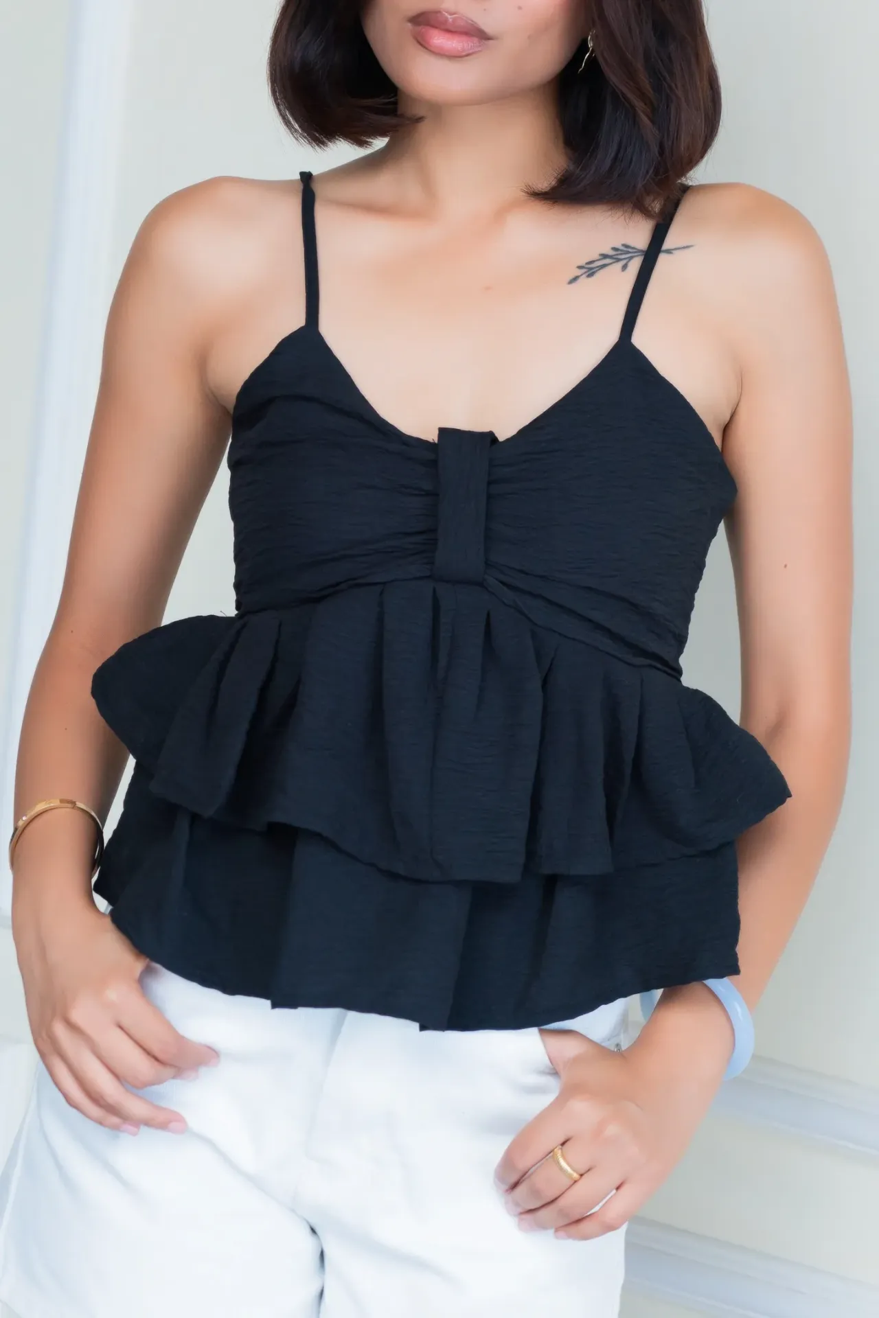 3.93800 HB SS26-240 BARBIE TOP (BLACK, S)