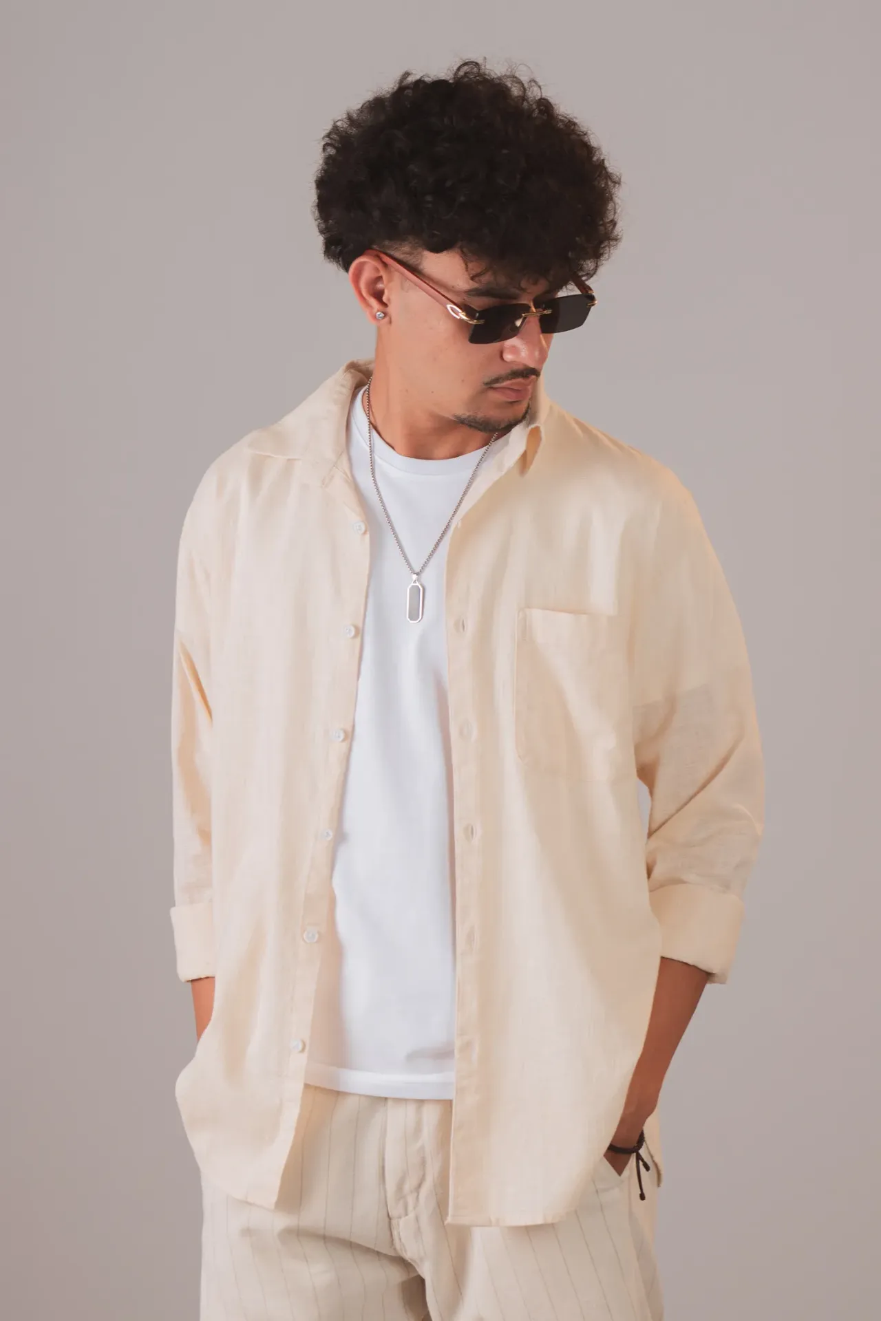 BMNL SS26-15 JIRI LINEN BLEND SHIRT