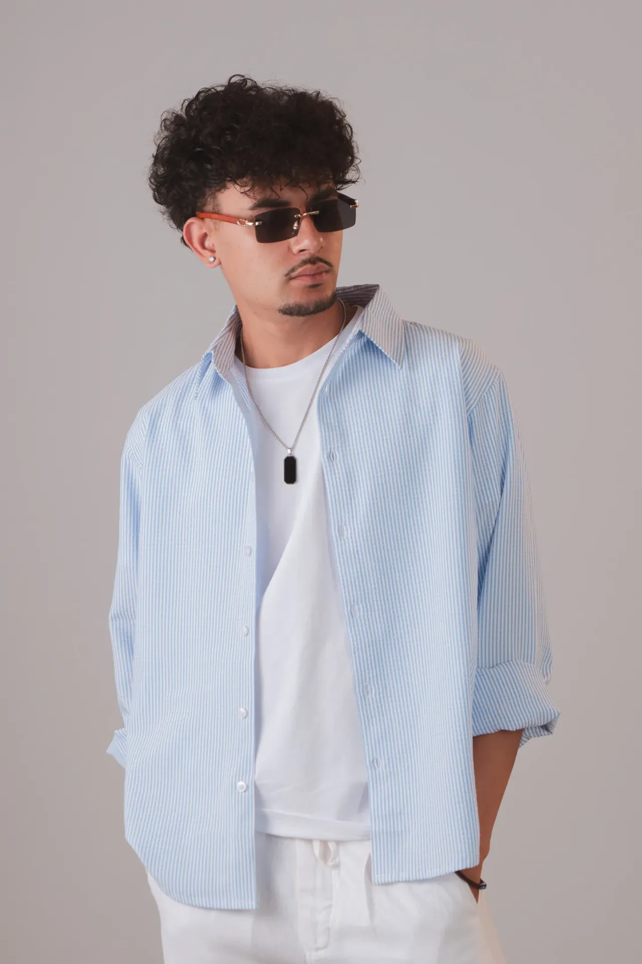 HBM SS26-50 AXIS STRIPE SHIRT