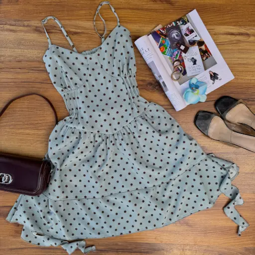 HB25-60 Tiered Polka Dress 