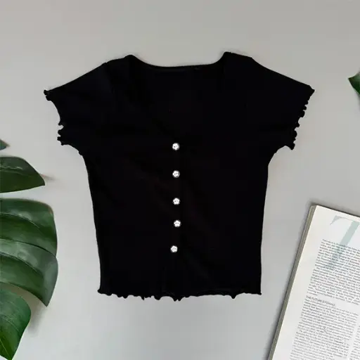 BMO SS25-29 RIBBED CROP CARDIGAN