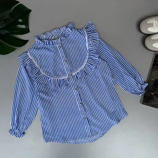 HB SS25-90 LACE YORK STRIPE TOPS