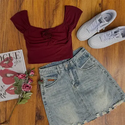 HB SS25-101 ROSE TOP