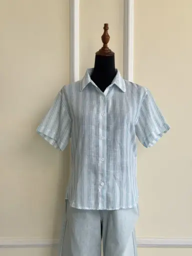 HB SS25-252 HALF SLEEVE LINEN SHIRT