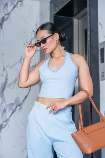 HB SS25-216 HALTER WAIST COAT