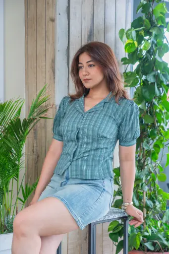 HB SS25-271 VINTAGE CHECKERED TOP