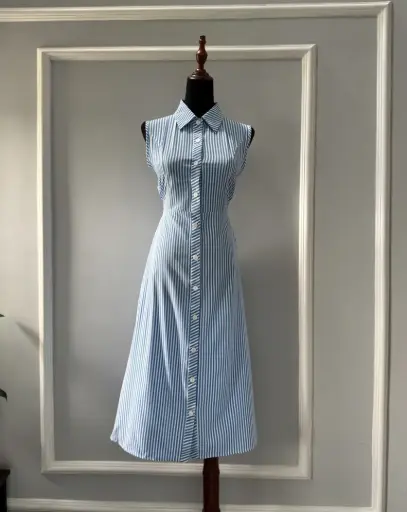 HB SS25-293 STRIPE LONG DRESS