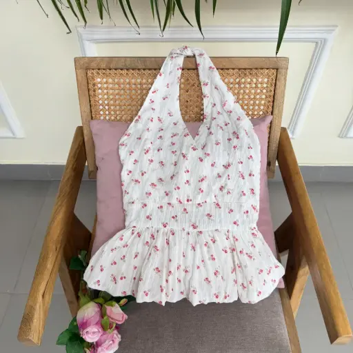 HB SS25-256 HALTER BALLOON TOP