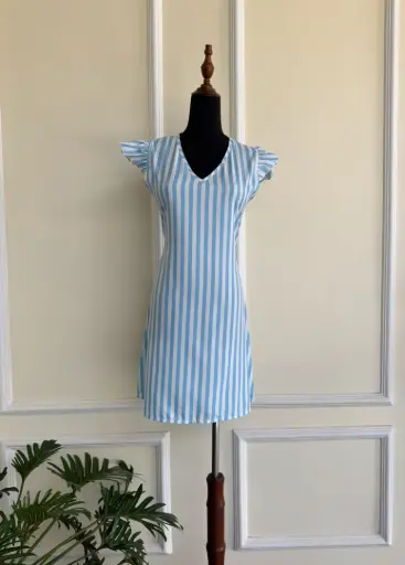 HB SS25-251 STRIPE A LINE DRESS