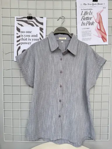 HB SS25-273 LINEN KIMONO SHIRT