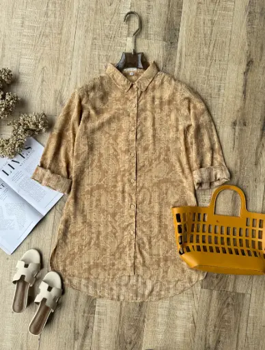 HB SS25-335 LONG CHIFFON SHIRT