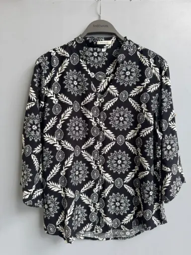 HB SS25-339 MOTIF HEMP BLOUSE