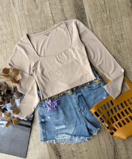 HB SS25-371 SQUARE NECK TEE