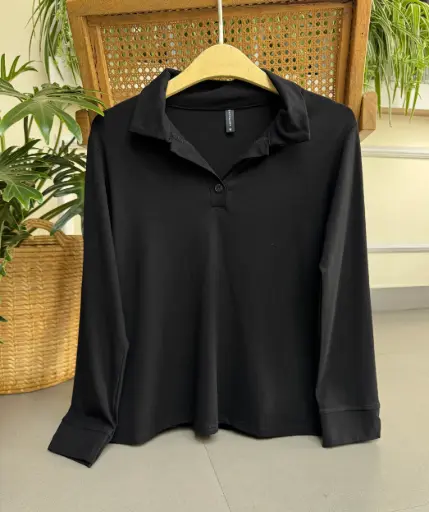 HB SS25-382 POLO NECK SWEATSHIRT