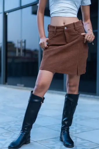 BMO SS25-78 CORDUROY MINI SKIRT