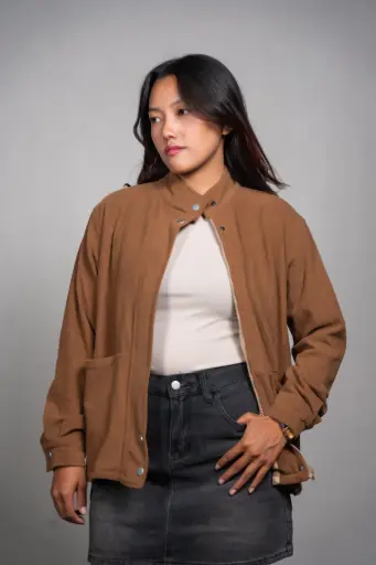 HB SS25-401 CORDUROY BUCKET POCKET JACKET