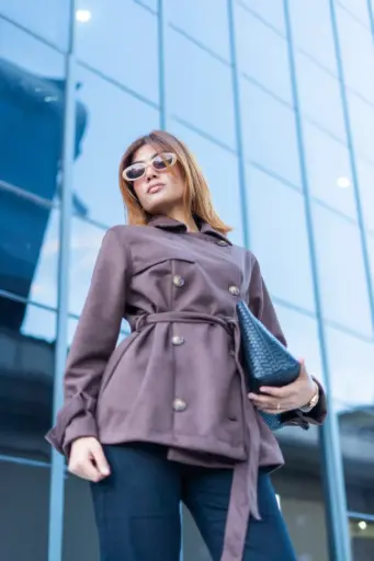 HB AW25-03 SUEDE REGULAR COAT